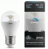 Лампа светодиодная Gauss LED Candte-dim Crystal Clear E27 6W 4100K диммируемая 105202206-D